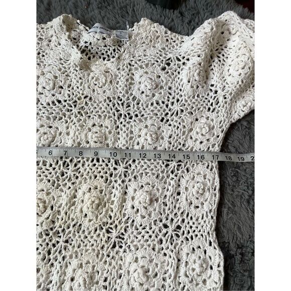 Vintage boho crochet open knit blouse size medium - Picture 4 of 5